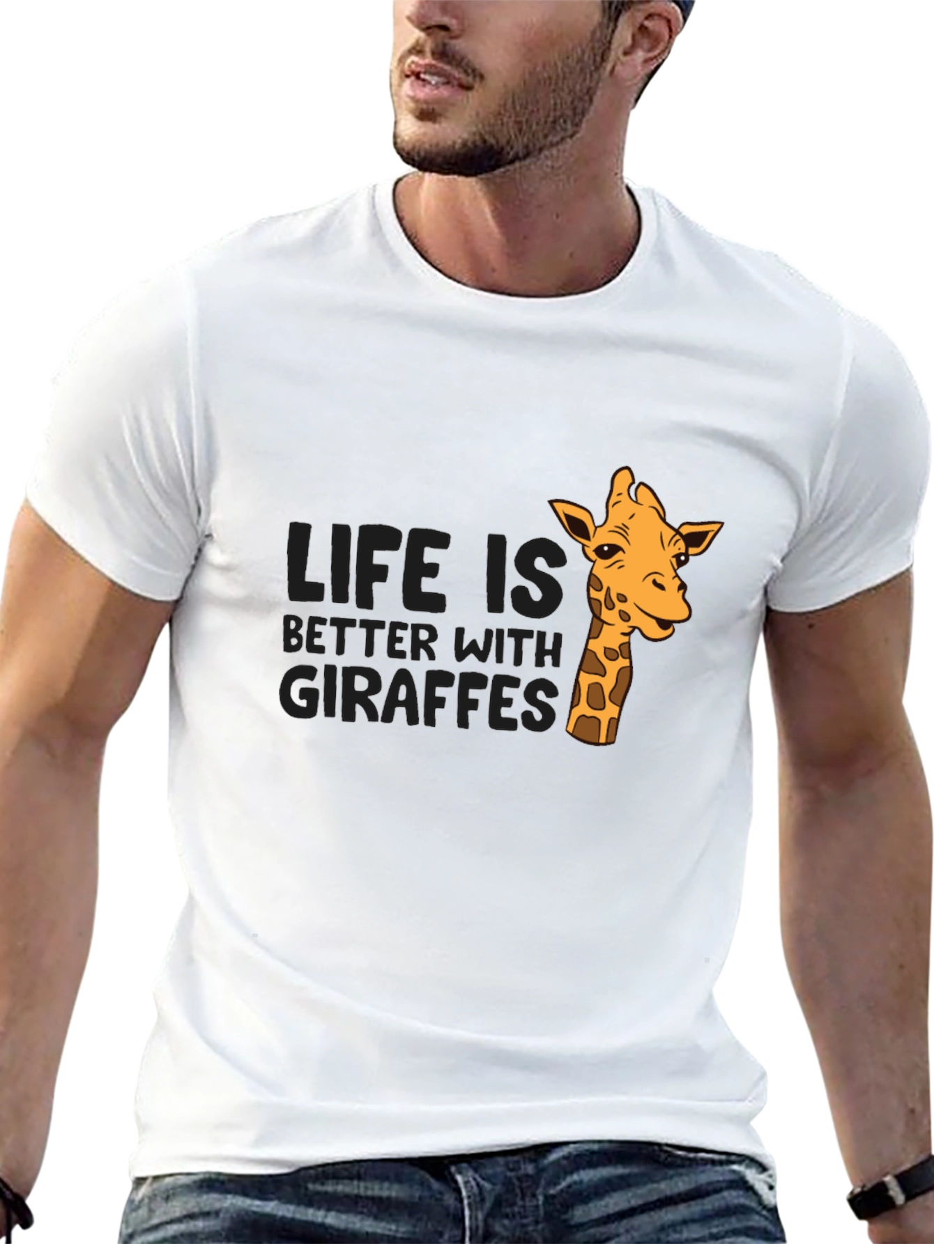 Life is Better with Giraffes Graphic T-Shirt