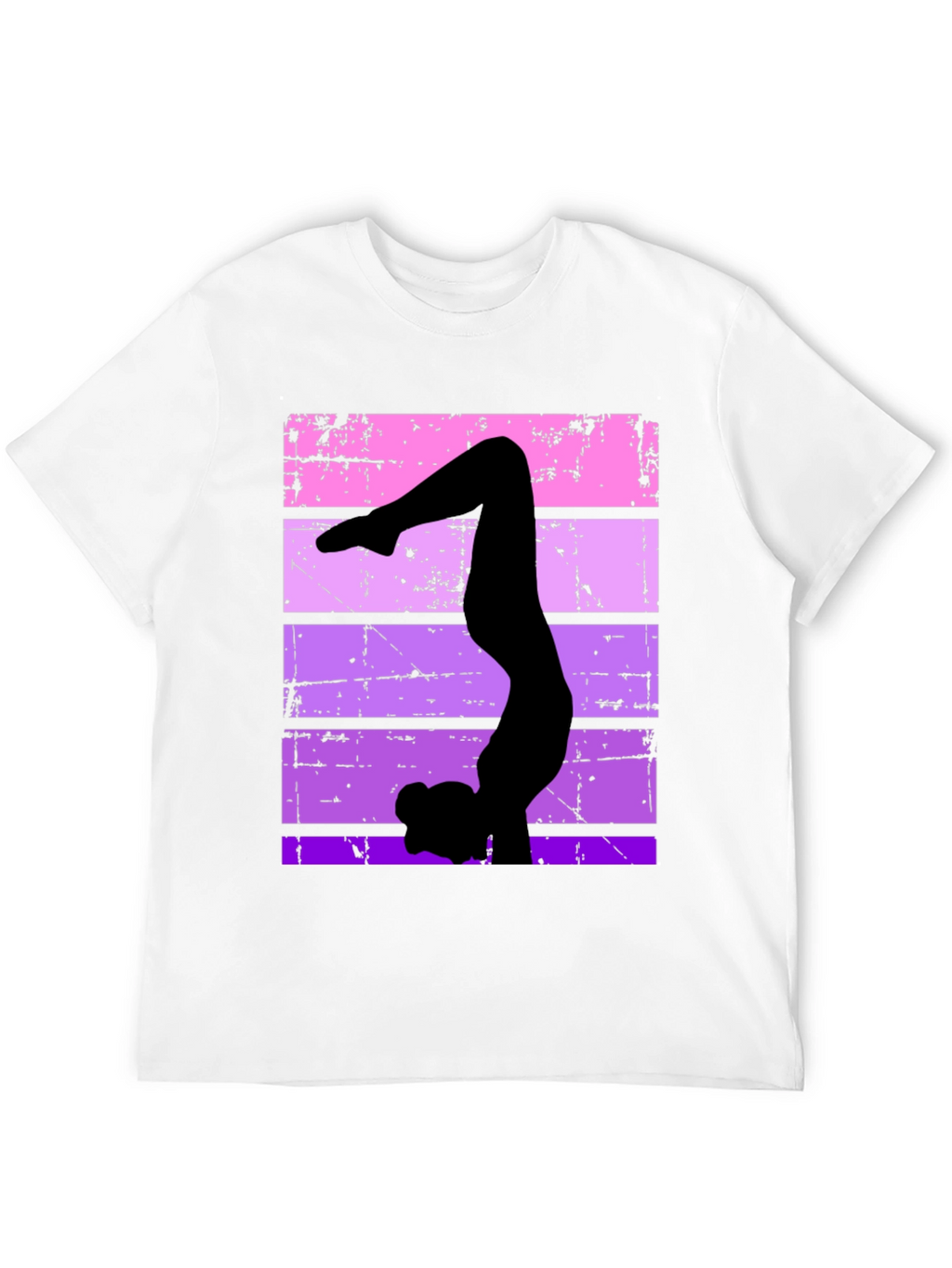 Gymnast Silhouette Graphic Tee - Retro Style