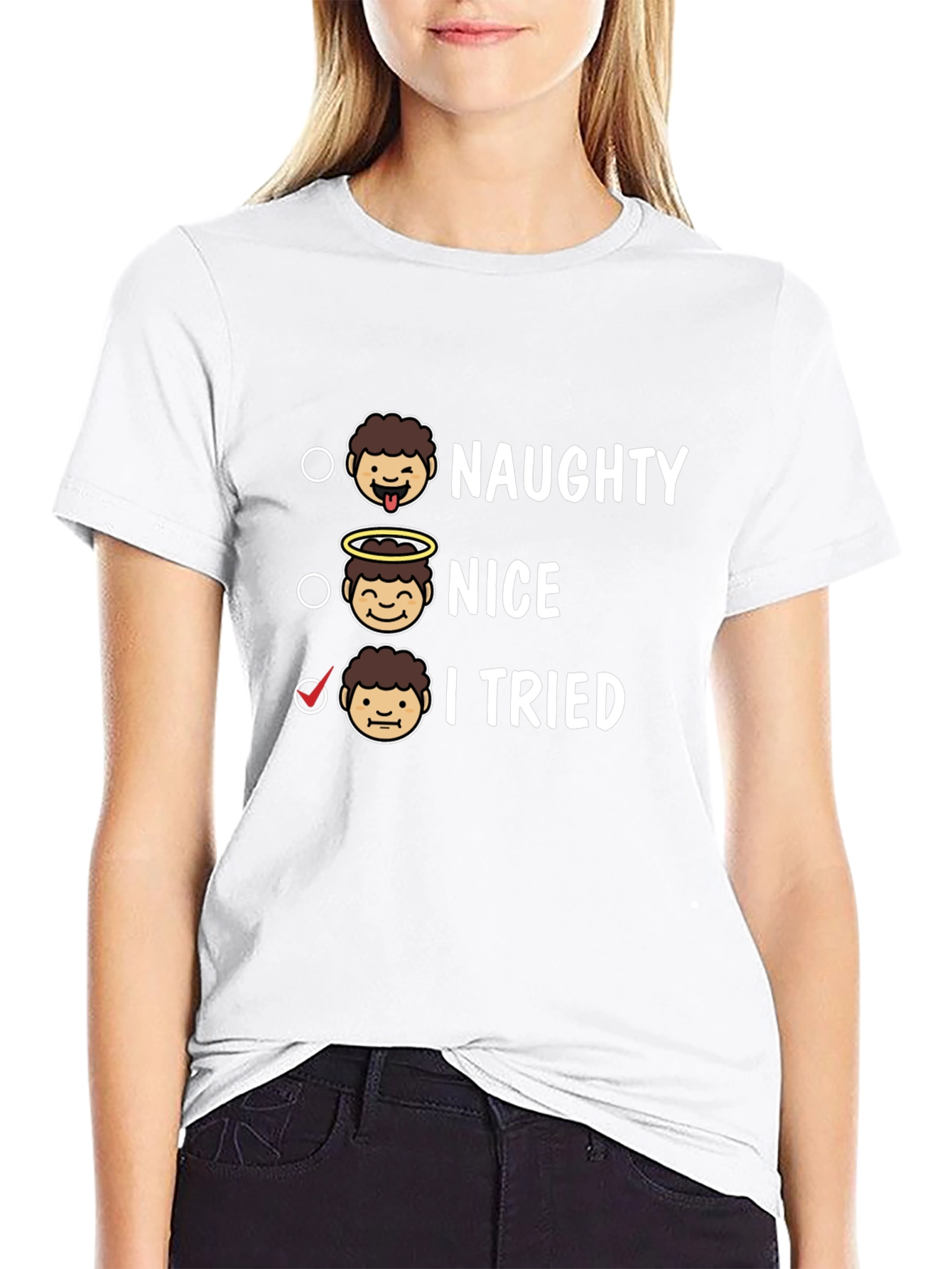 Naughty Nice I Tried T-Shirt - Holiday Fun