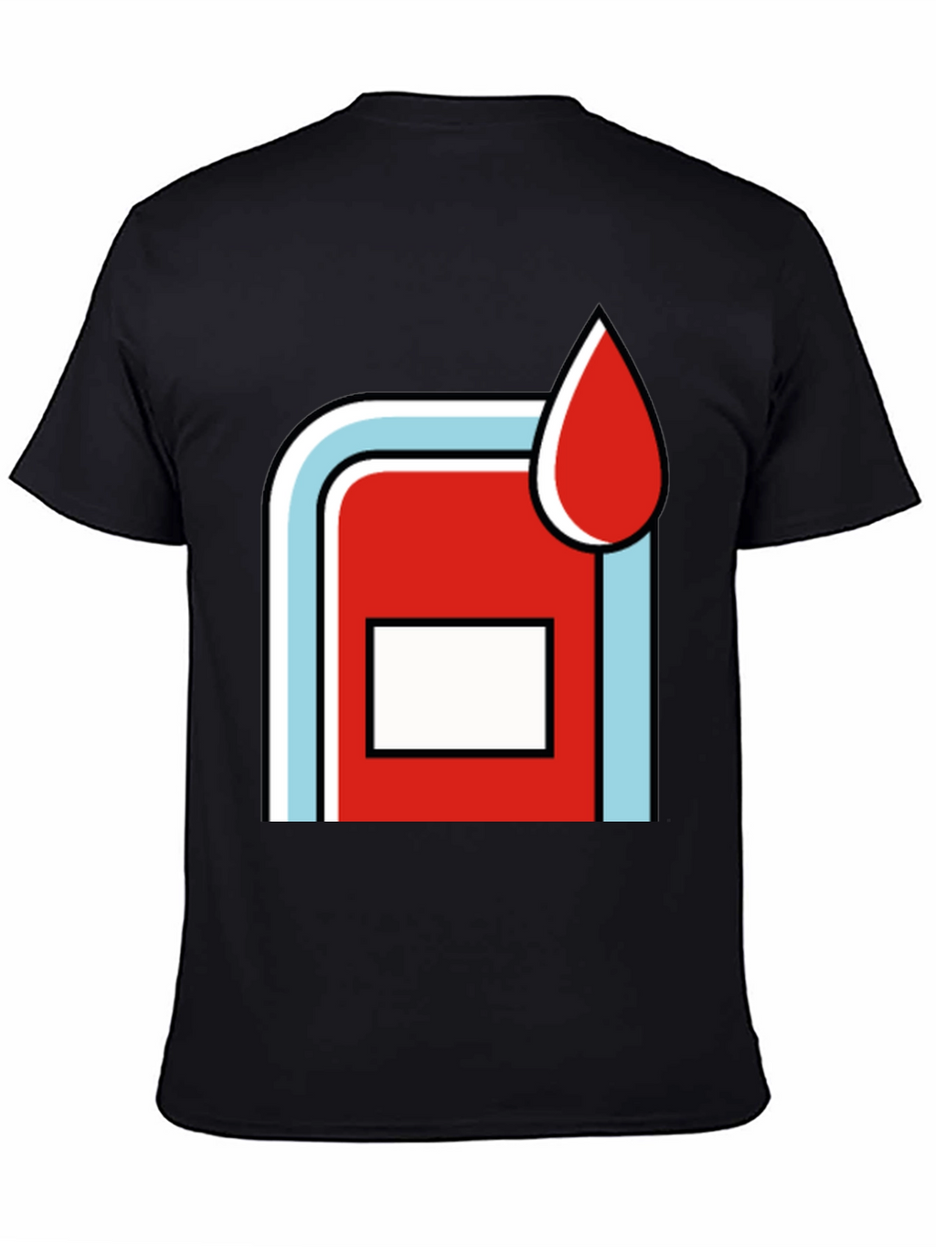 Retro Martini Racing Style Graphic Tee - Black Cotton