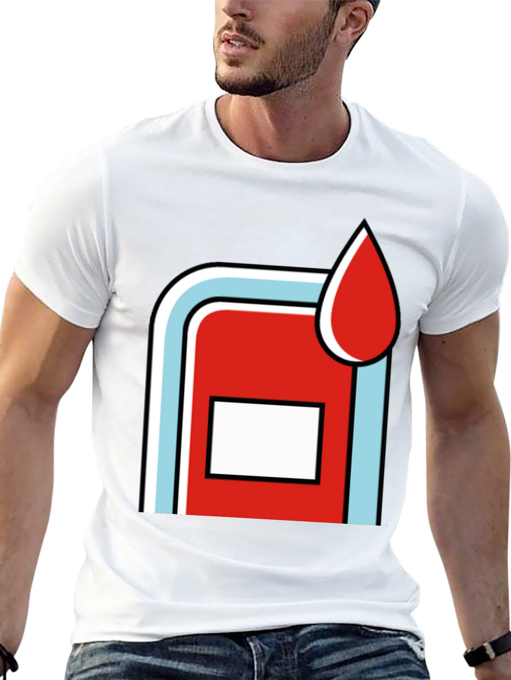 Retro Martini Racing Style Graphic Tee - Black Cotton