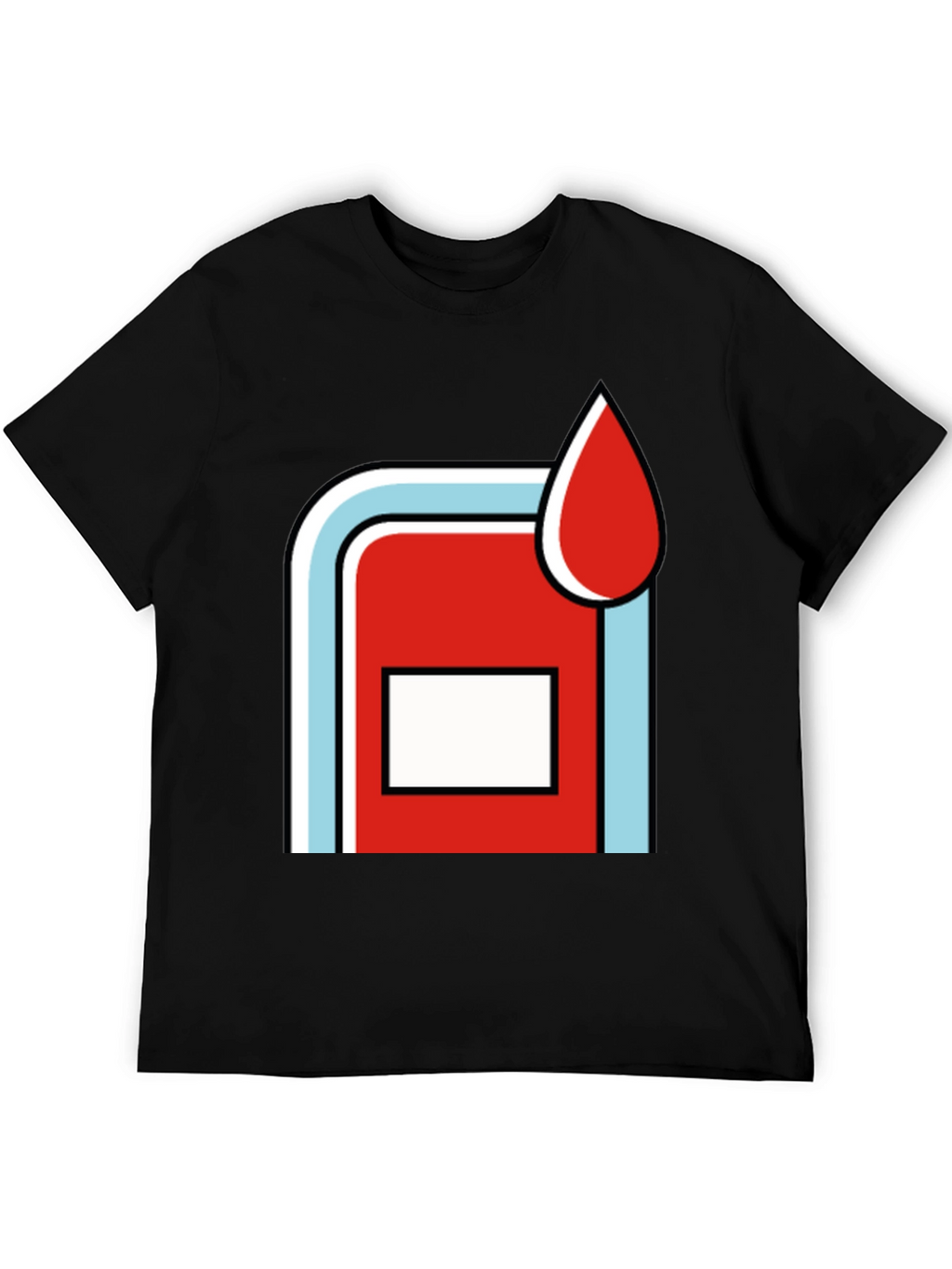 Retro Martini Racing Style Graphic Tee - Black Cotton