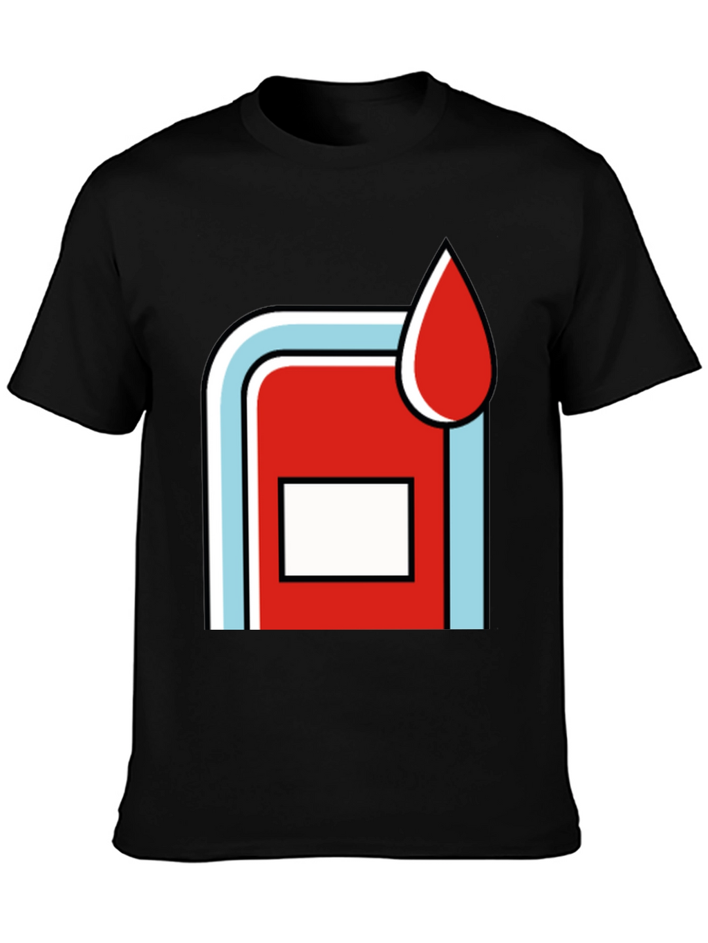 Retro Martini Racing Style Graphic Tee - Black Cotton