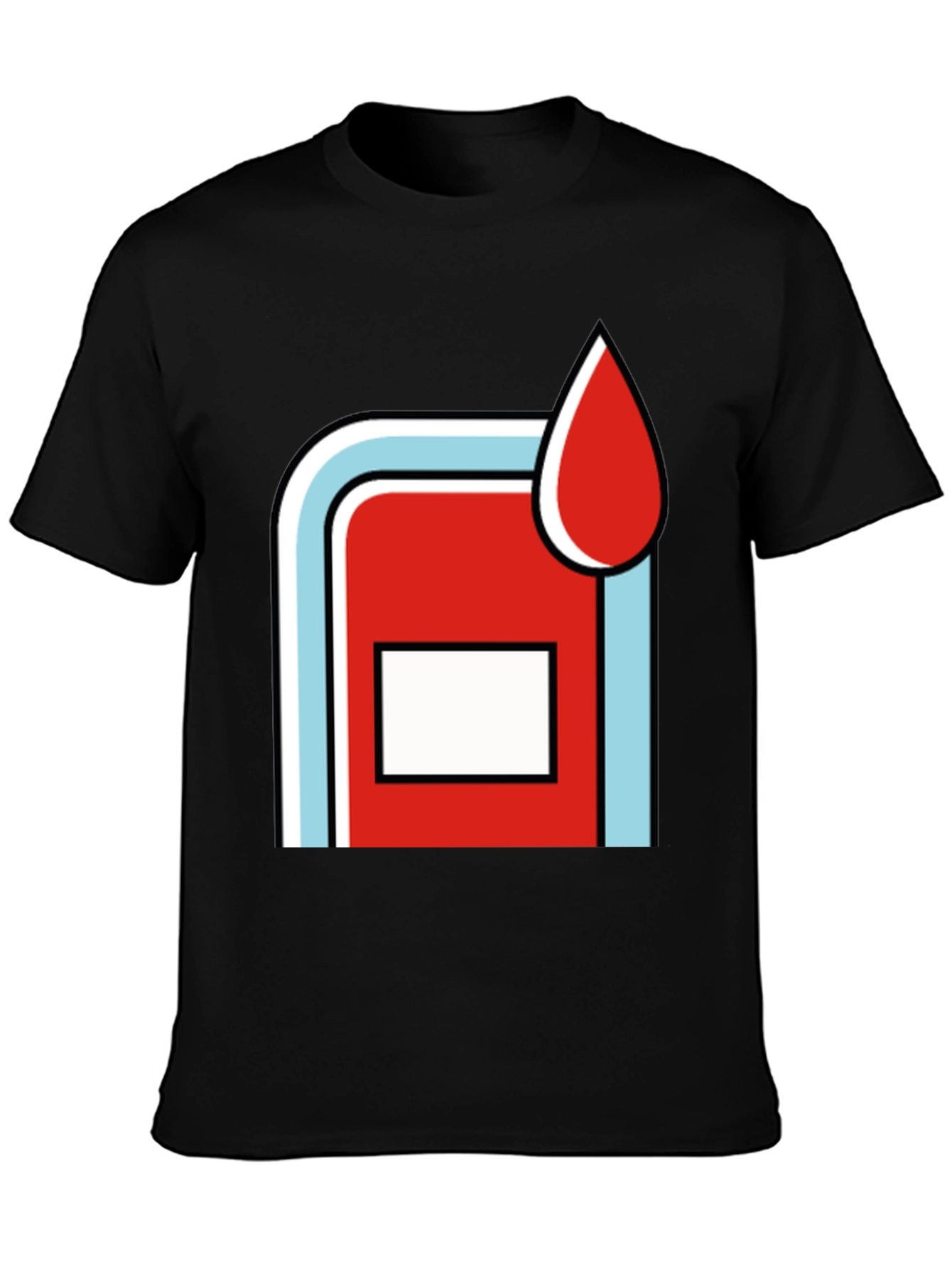 Retro Martini Racing Style Graphic Tee - Black Cotton