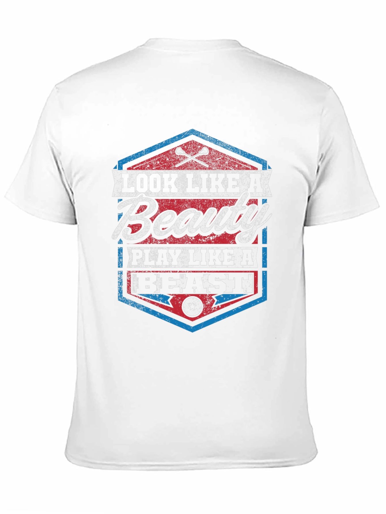 Beauty & Beast Graphic Tee - Stylish Lacrosse T-Shirt