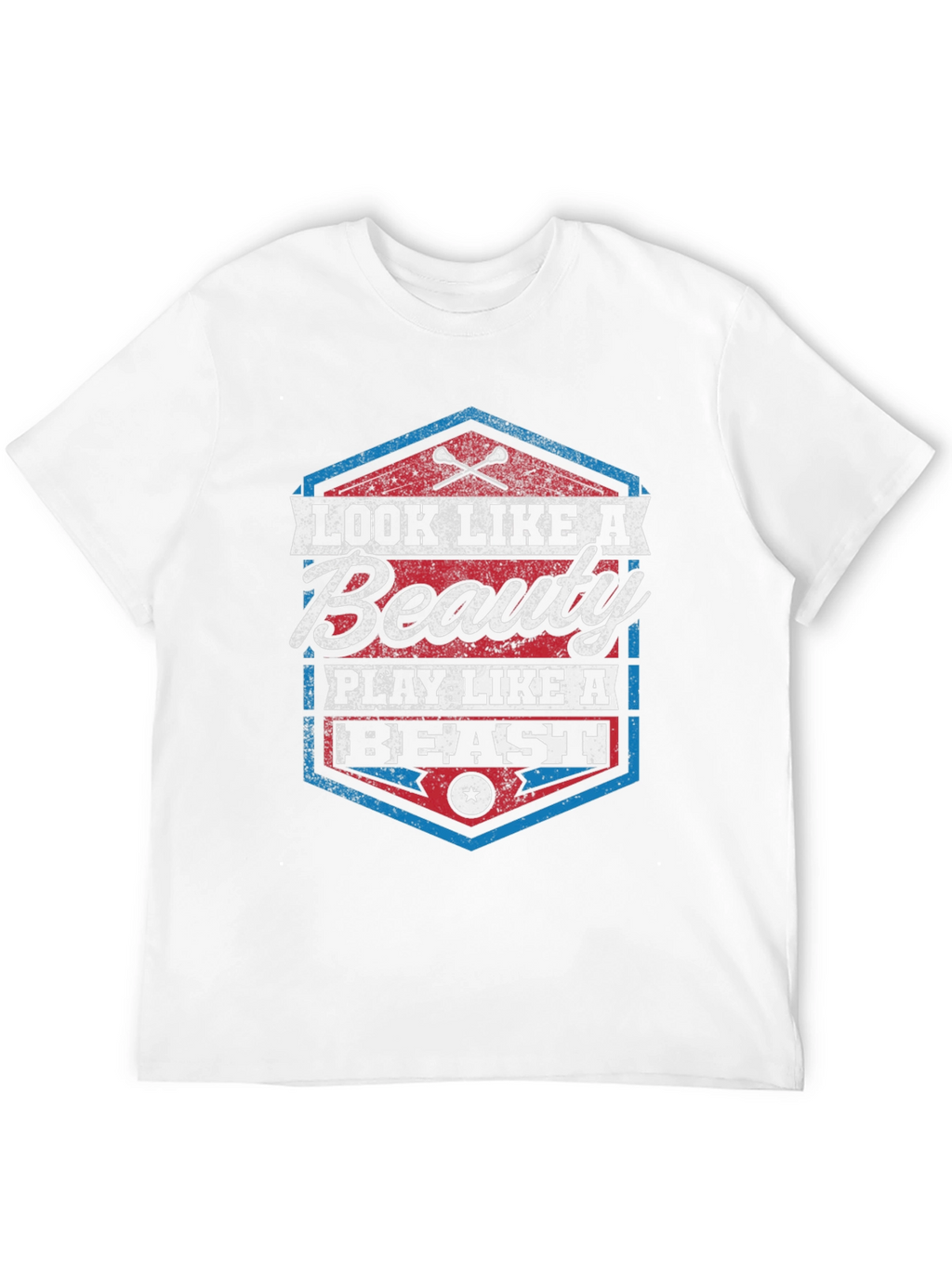 Beauty & Beast Graphic Tee - Stylish Lacrosse T-Shirt