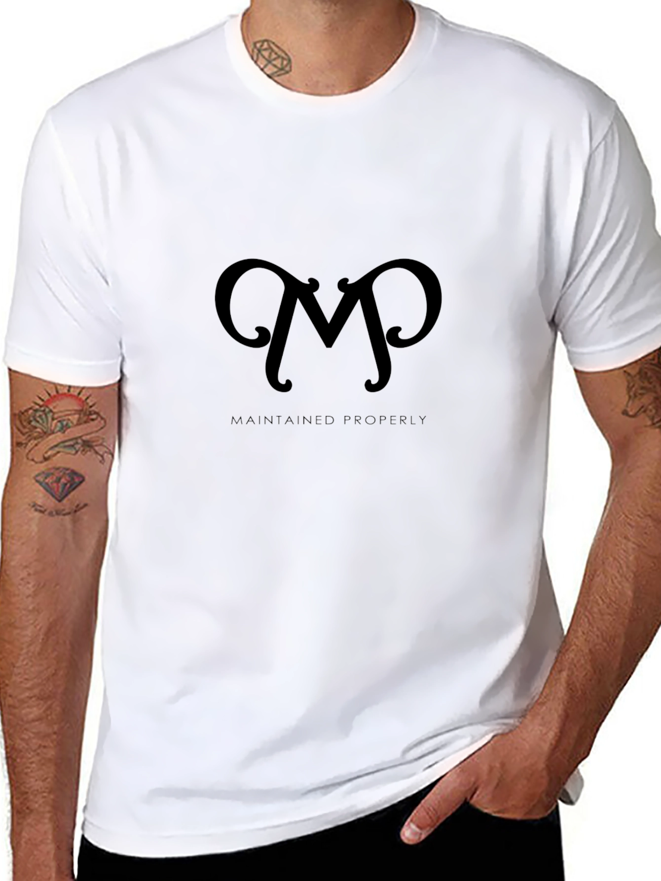 Black Maintained Properly Graphic Tee