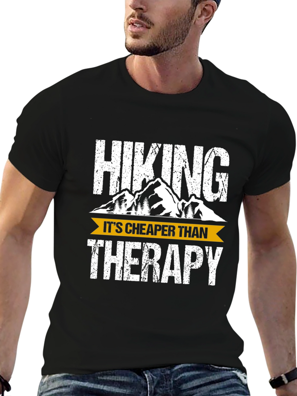 Hiking Cheaper Than Therapy Graphic Tee