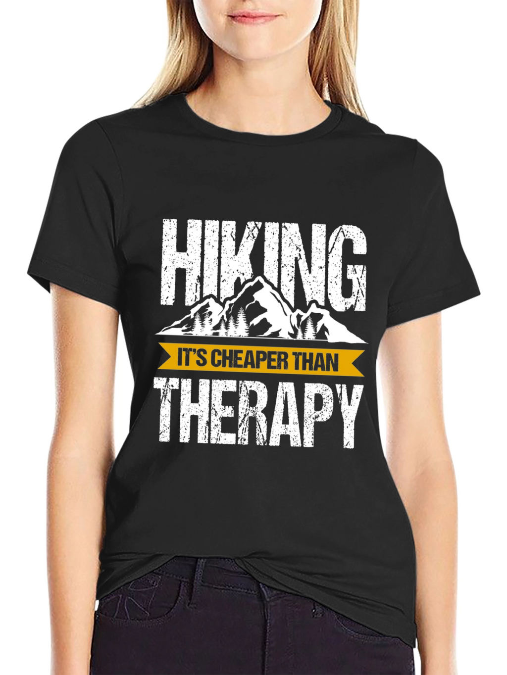Hiking Cheaper Than Therapy Graphic Tee