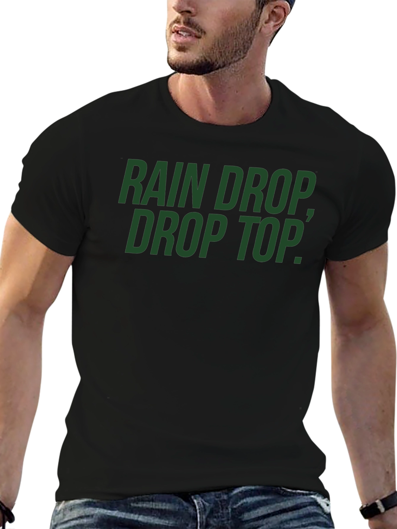 Rain Drop Drop Top Crew Neck T-Shirt