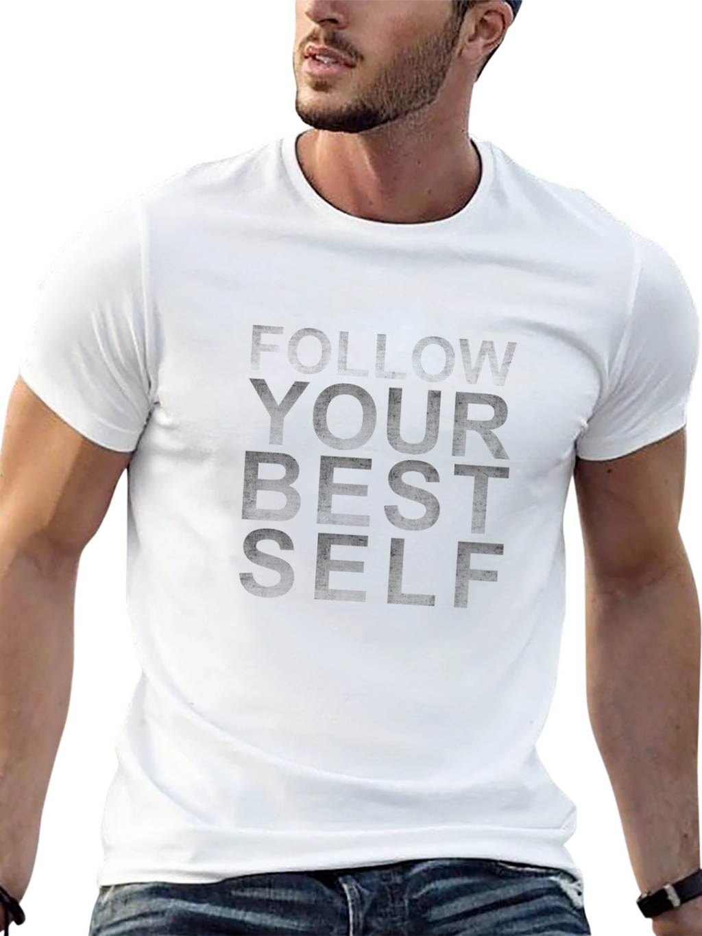 Follow Your Best Self - Black Graphic Tee