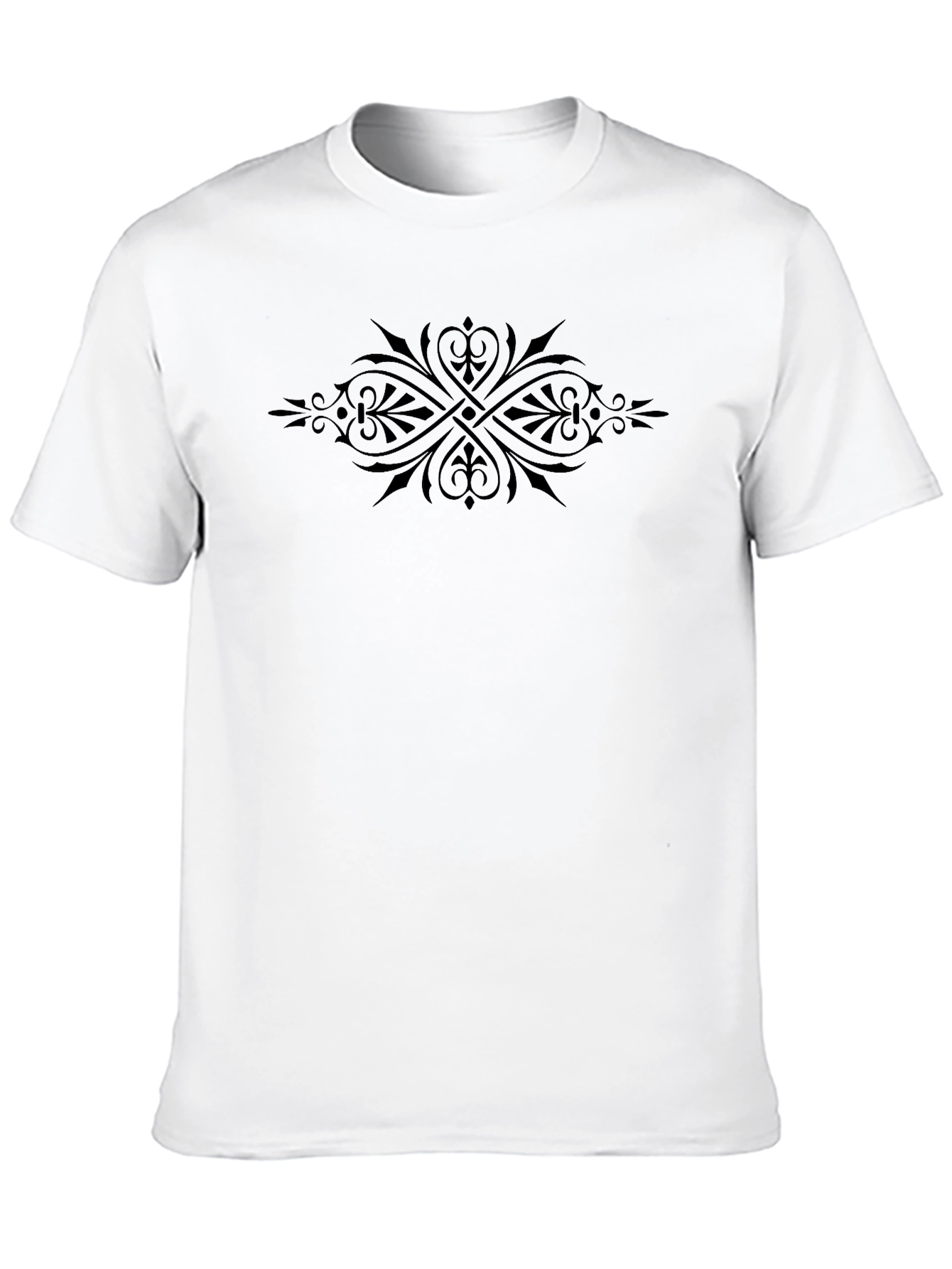 Elegant Black Graphic Tee - Stylish Unisex Top