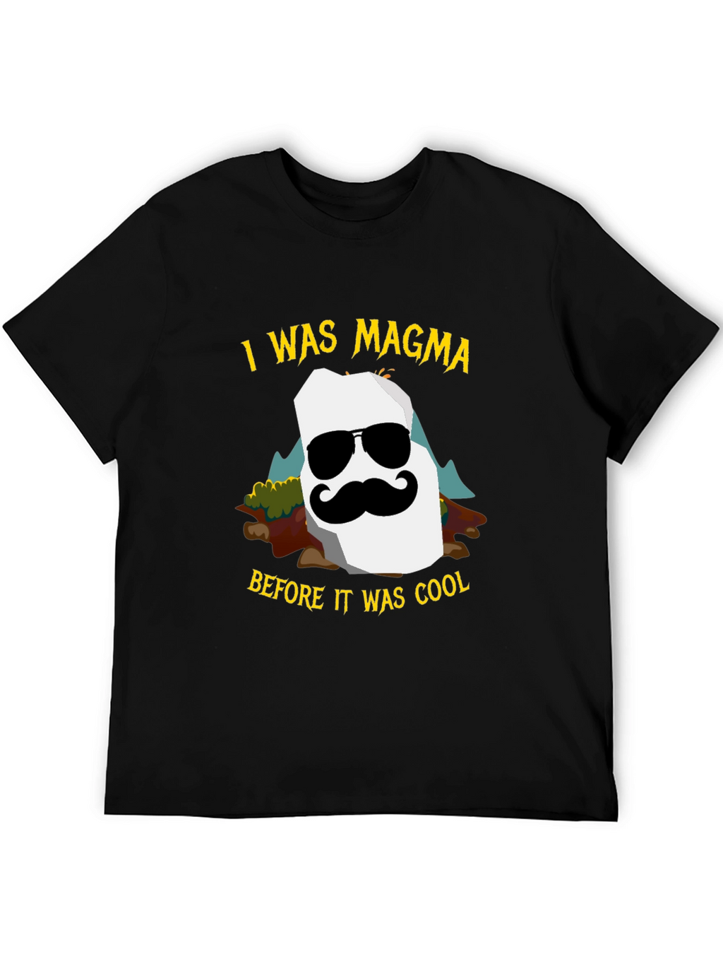 I Was Magma Cool Graphic Tee - Black