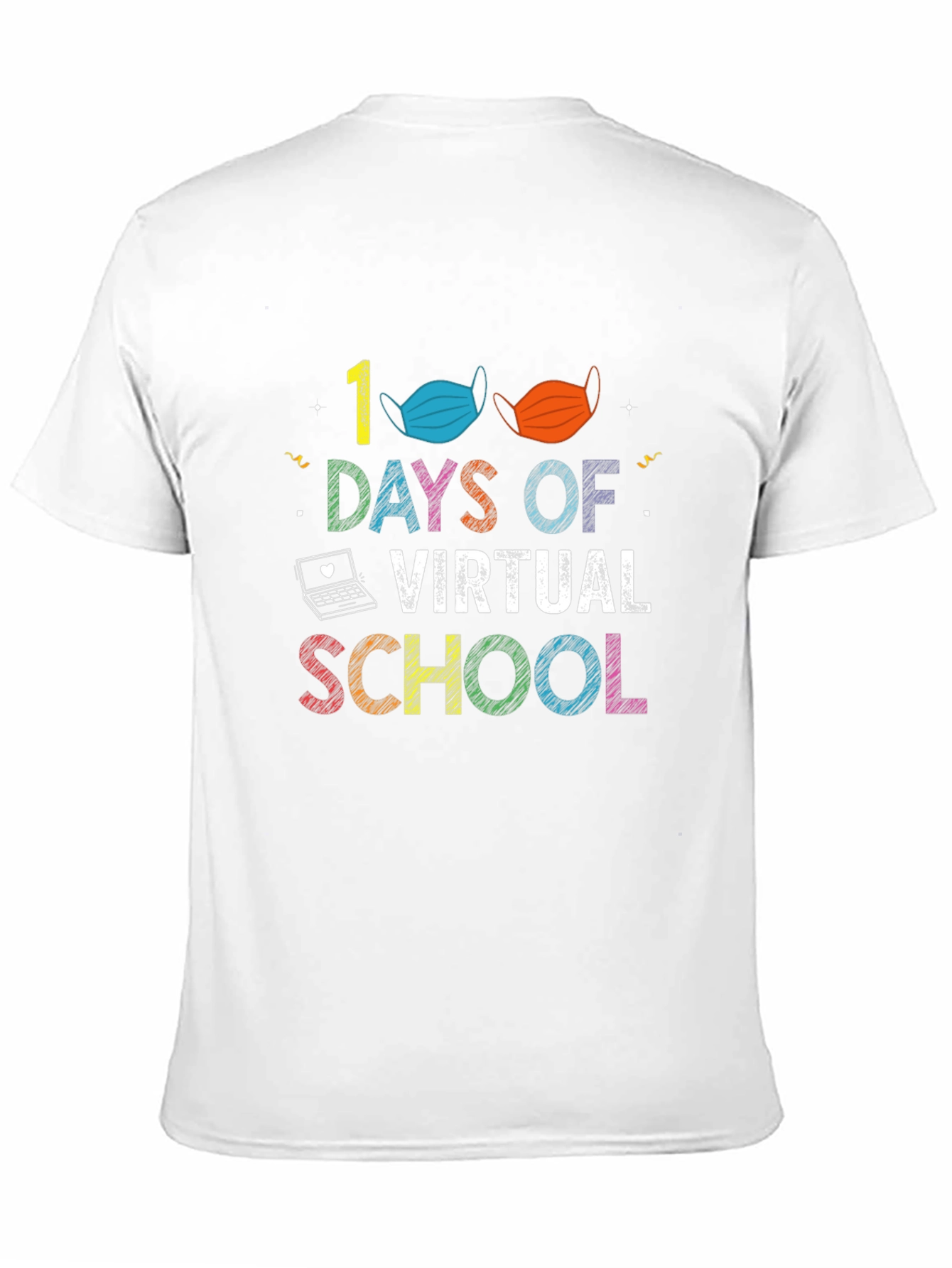 100 Days of Virtual School Black T-Shirt