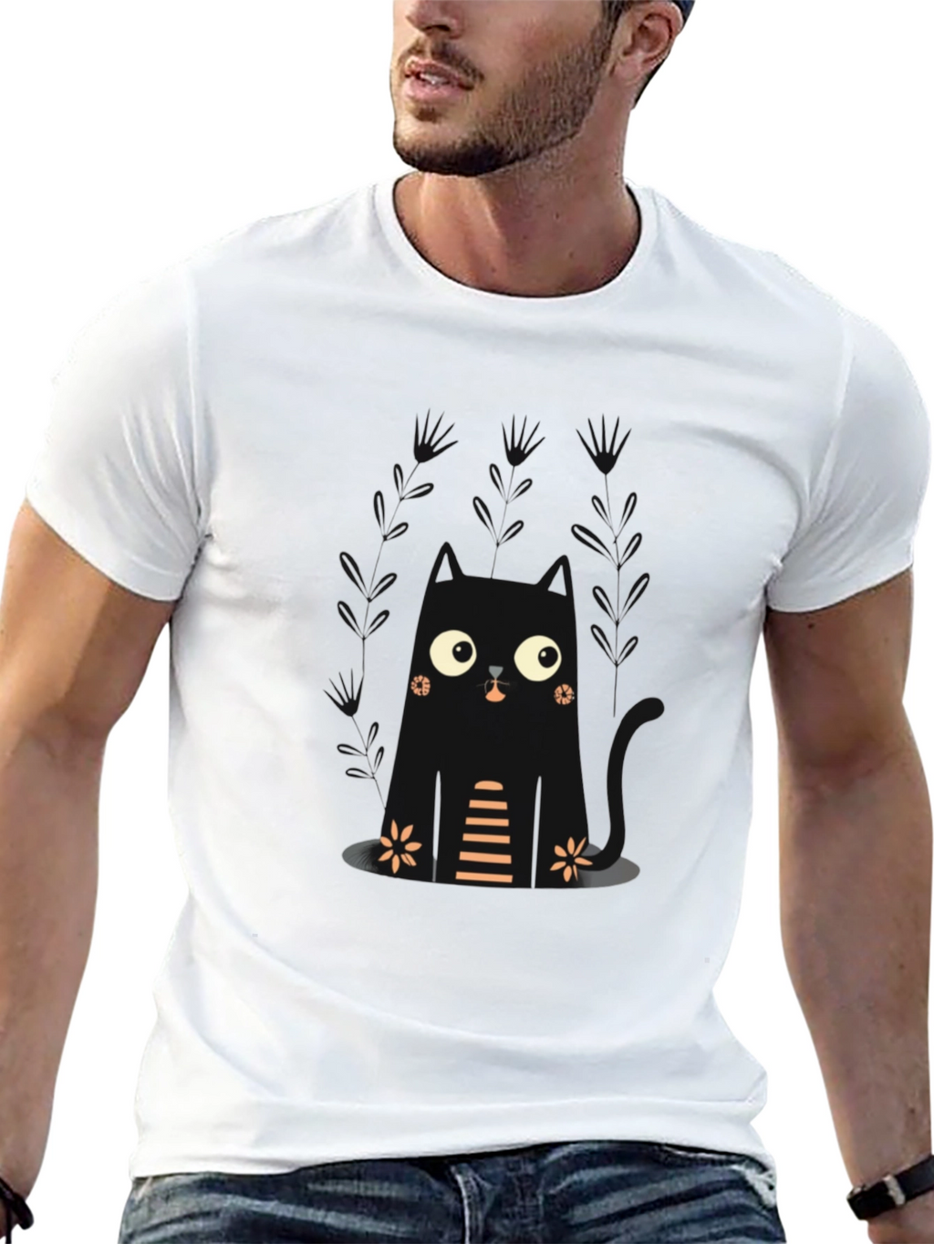 Cute Black Cat T-Shirt