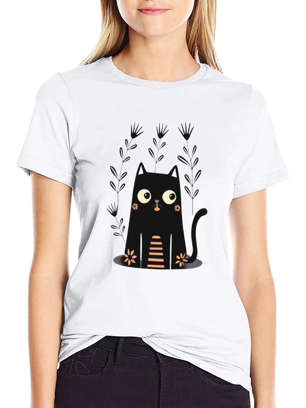 Cute Black Cat T-Shirt