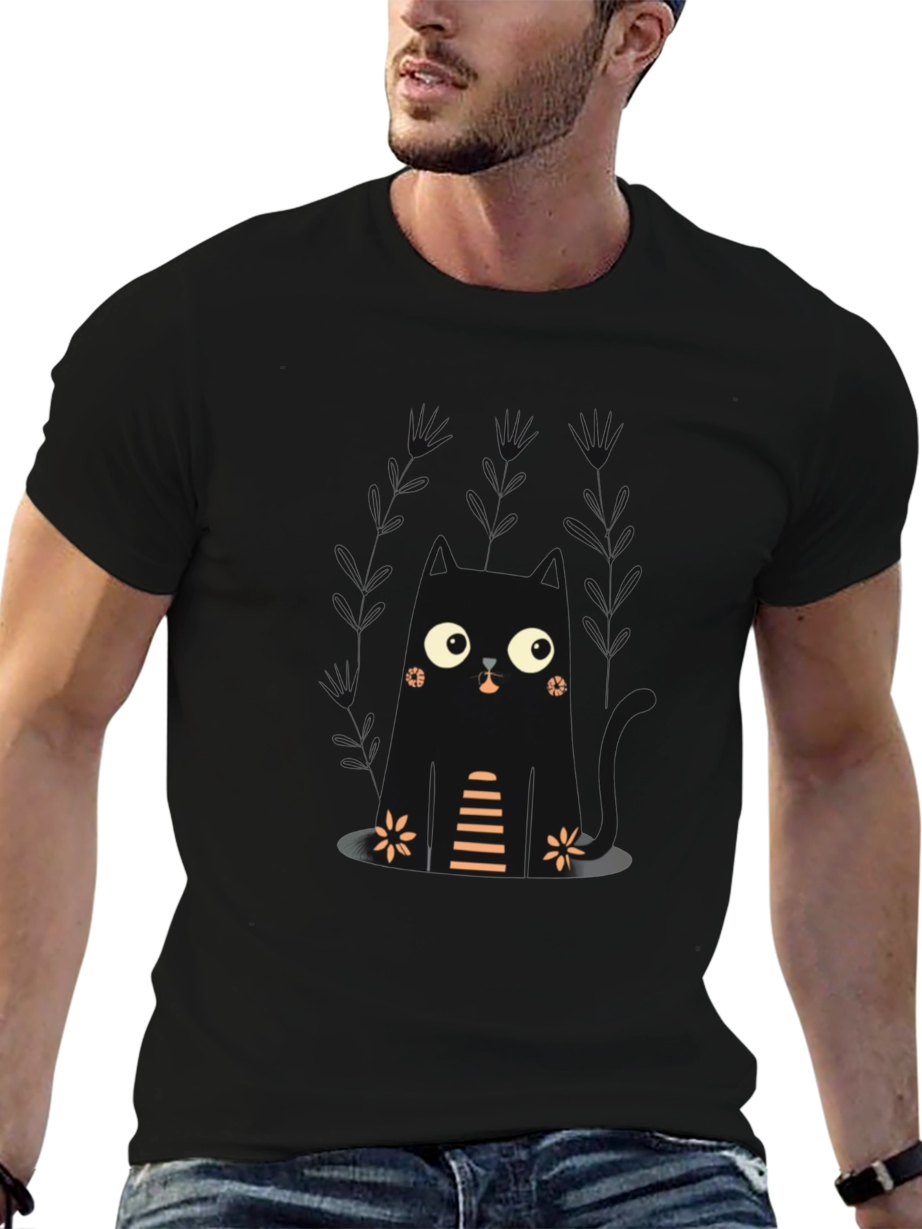 Cute Black Cat T-Shirt
