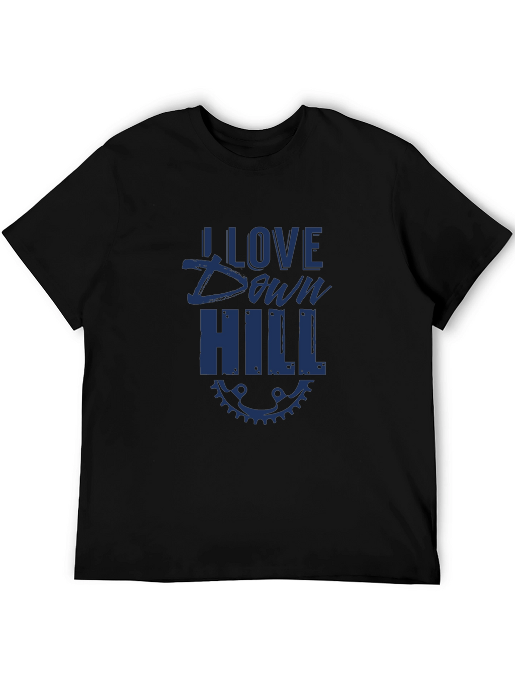I Love Downhill Black T-Shirt