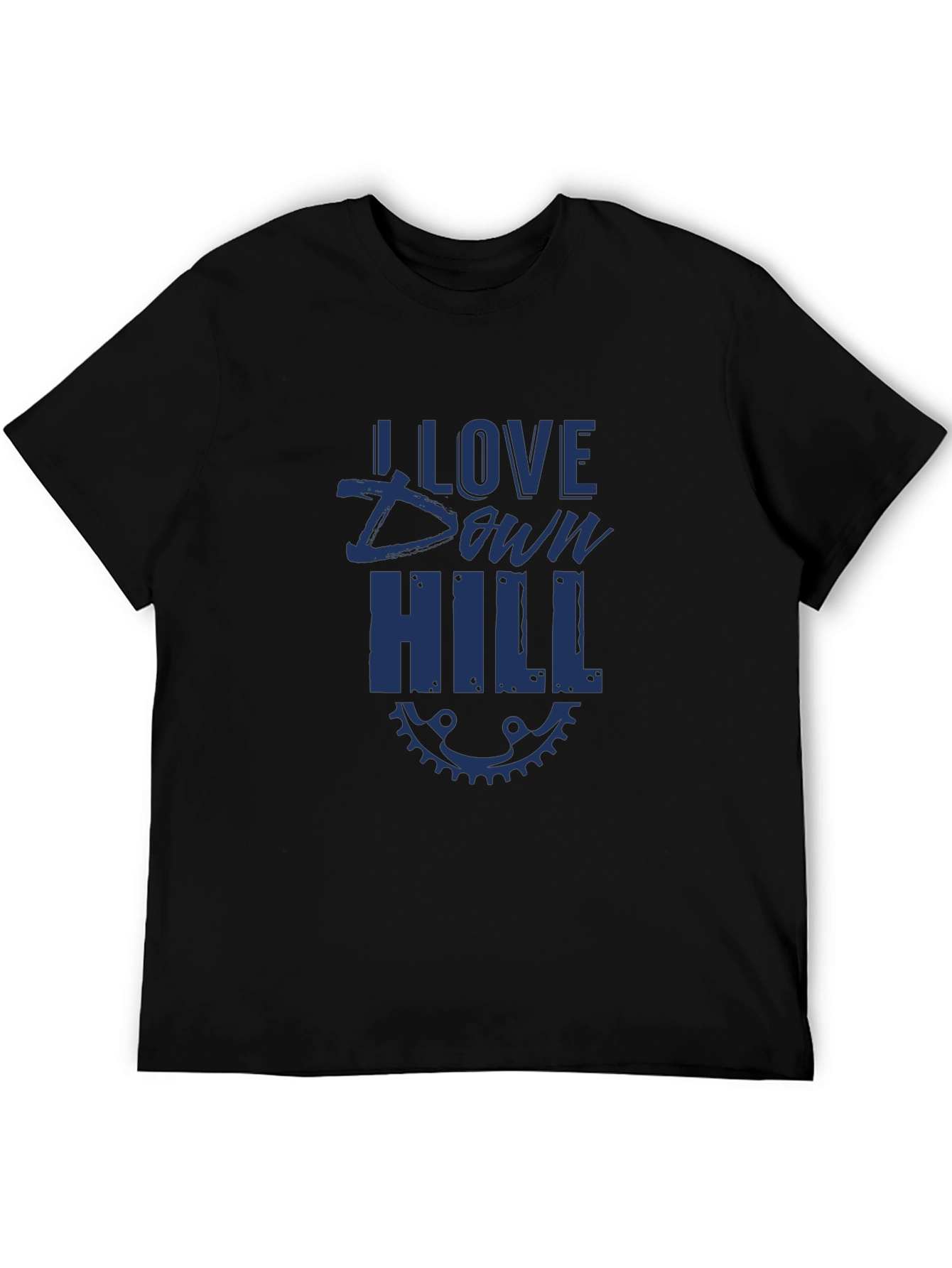 I Love Downhill Black T-Shirt