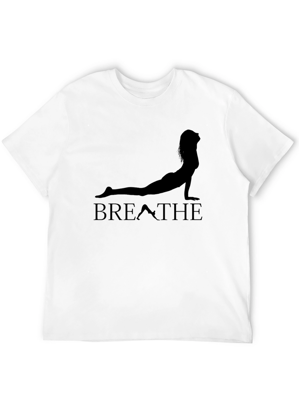 Breathe Yoga Pose Graphic T-Shirt - Black