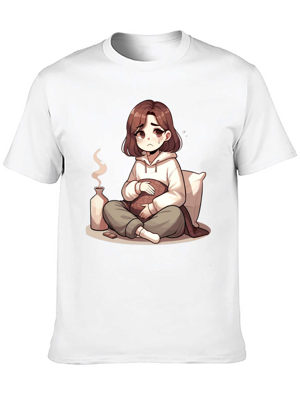 Sad Anime Girl T-Shirt - Unique Graphic Tee