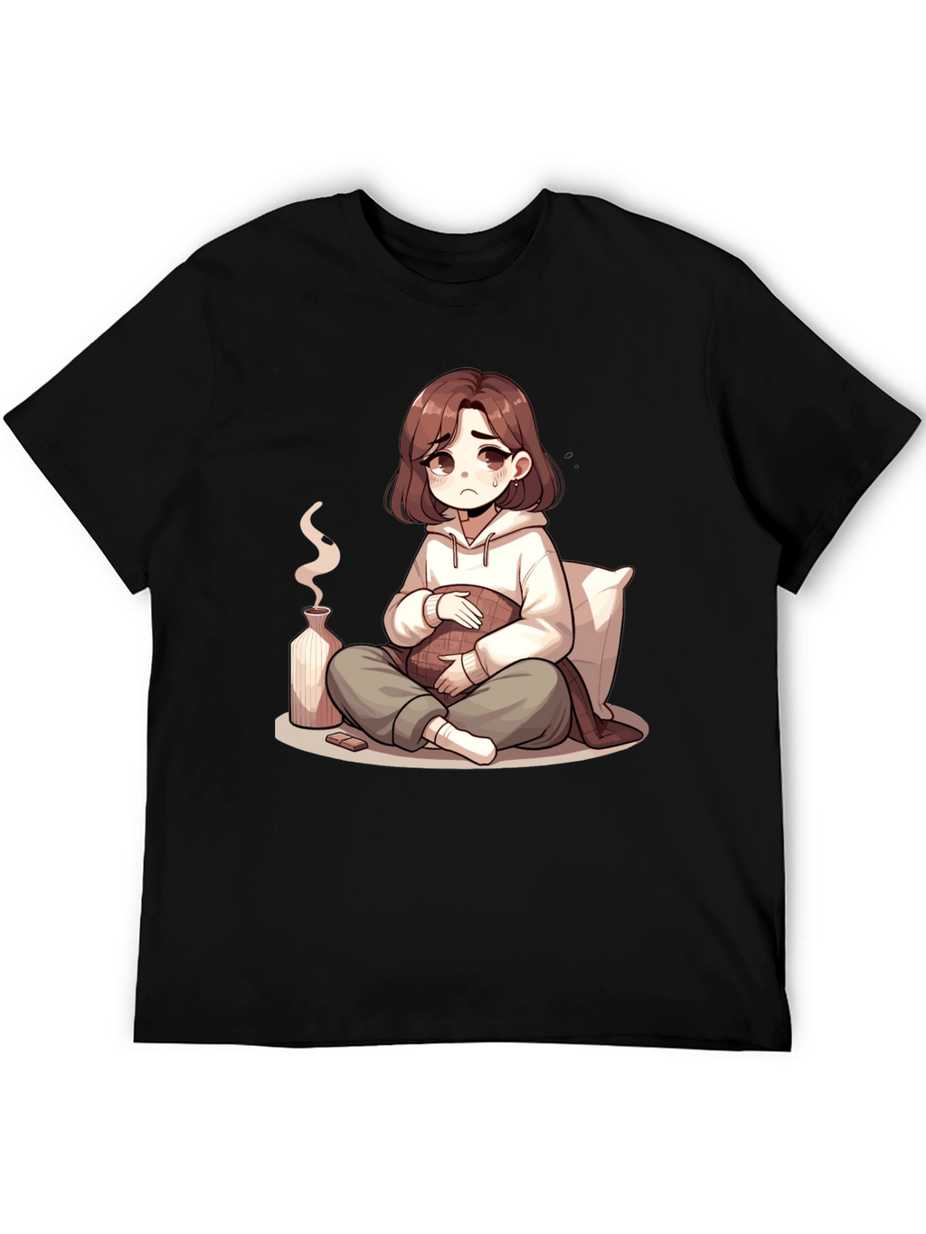 Sad Anime Girl T-Shirt - Unique Graphic Tee