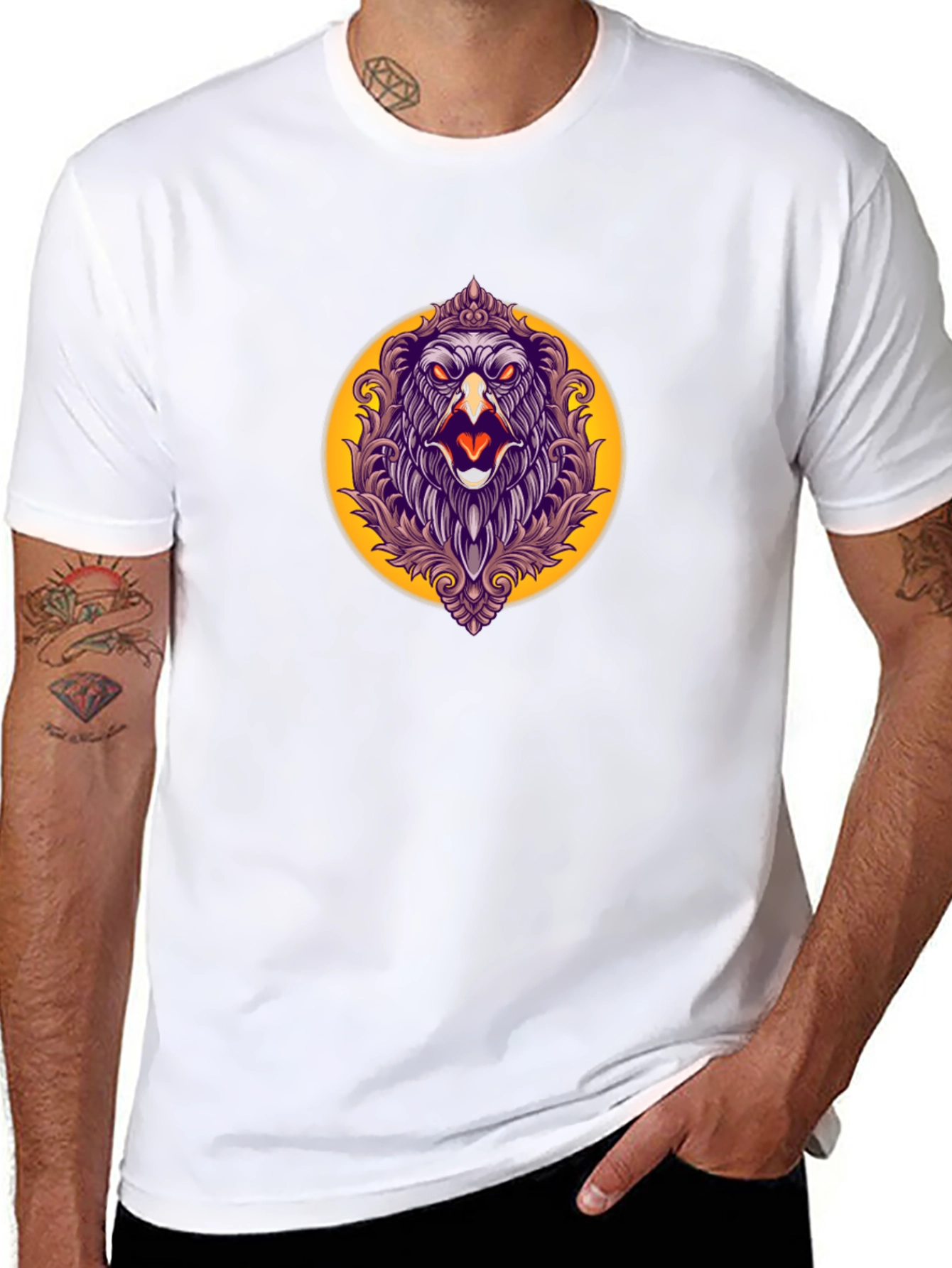 Eagle Crest Graphic Tee - Mens Black T-Shirt