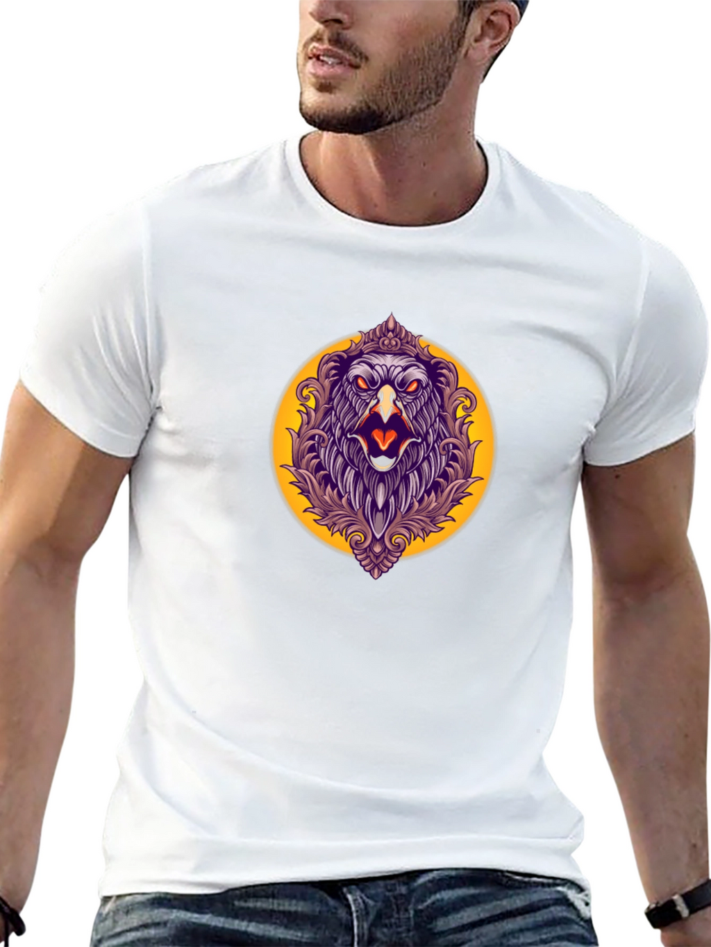 Eagle Crest Graphic Tee - Mens Black T-Shirt