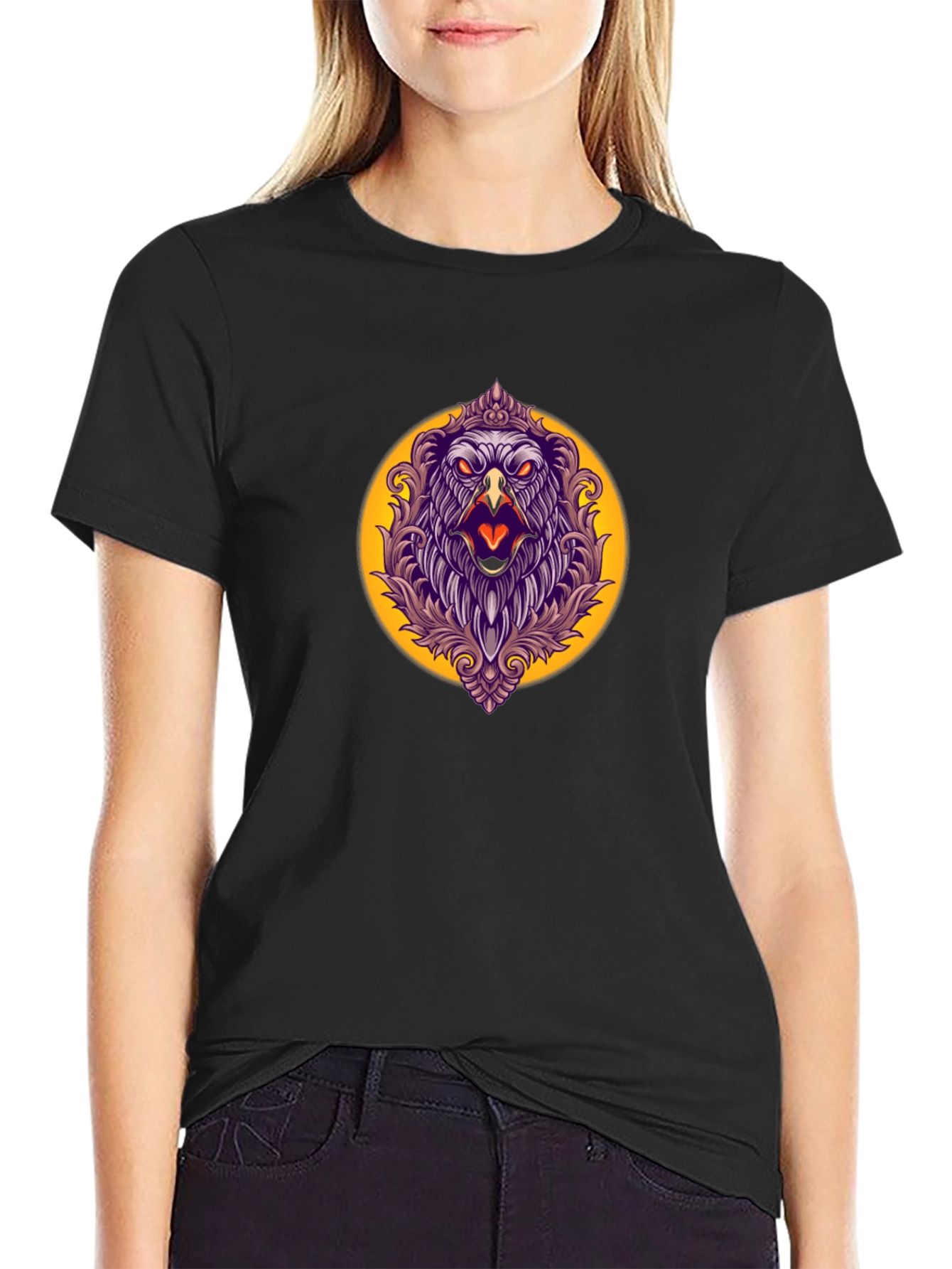 Eagle Crest Graphic Tee - Mens Black T-Shirt