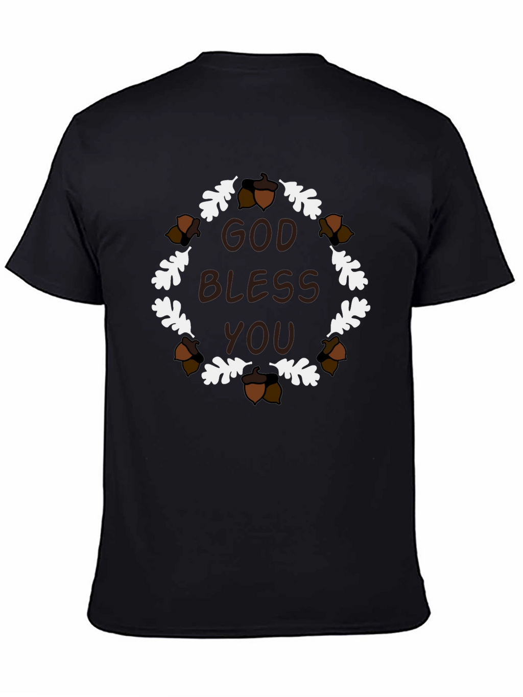 God Bless You Acorn Wreath T-Shirt