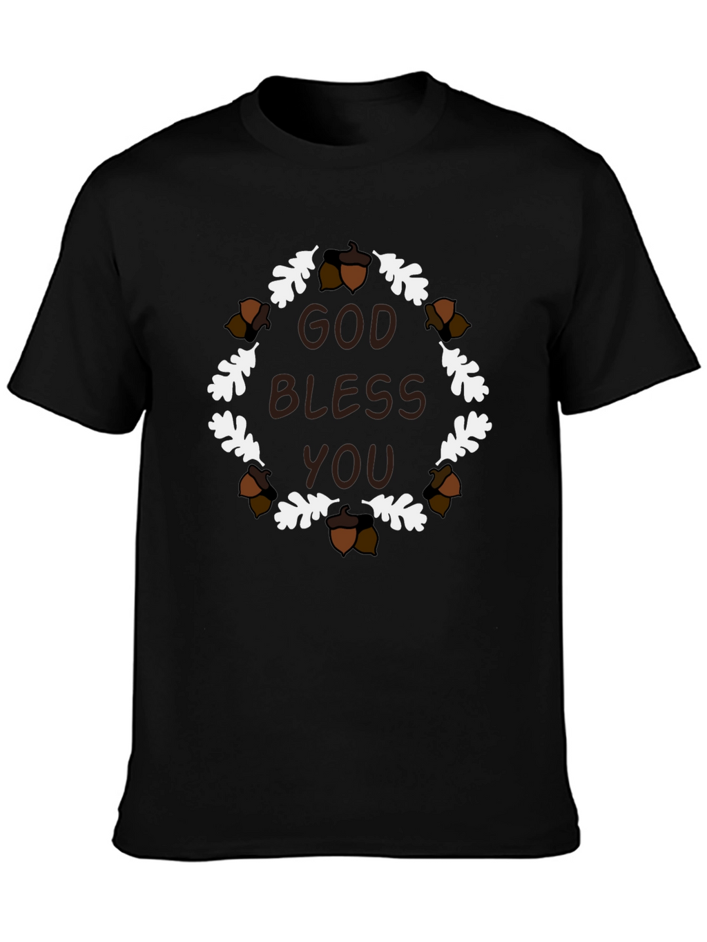 God Bless You Acorn Wreath T-Shirt