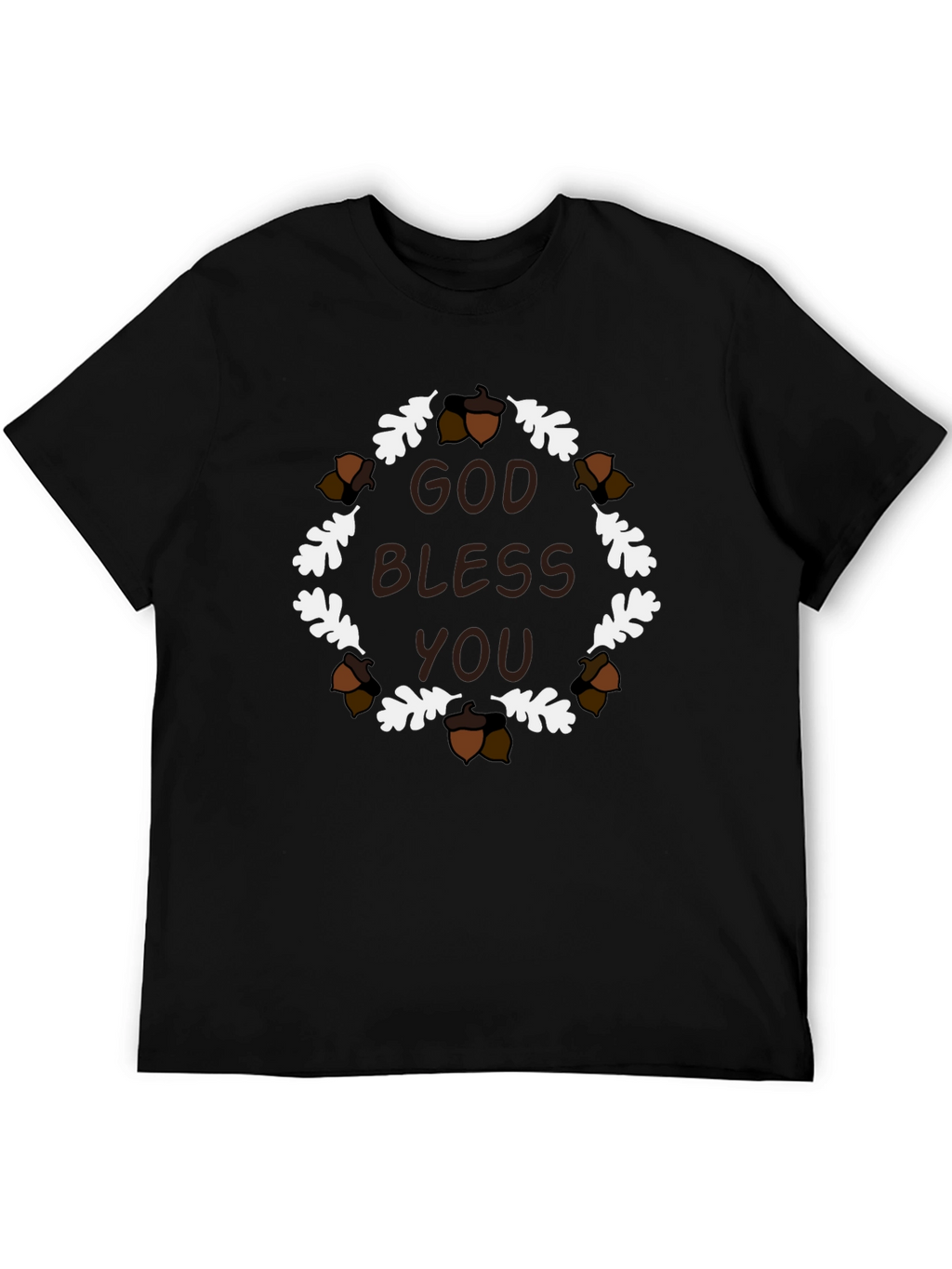God Bless You Acorn Wreath T-Shirt