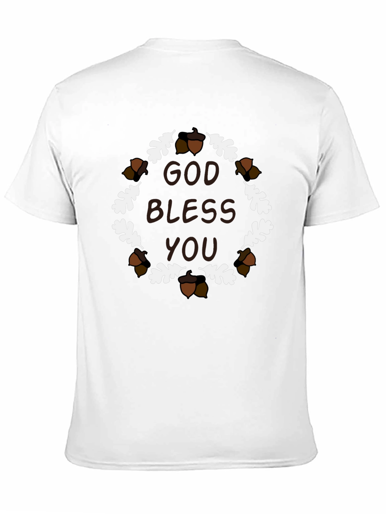 God Bless You Acorn Wreath T-Shirt