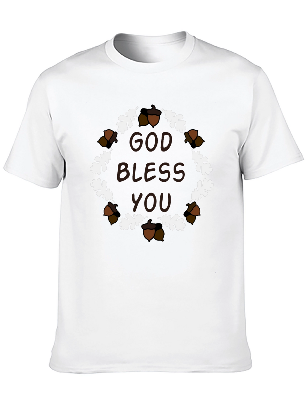God Bless You Acorn Wreath T-Shirt