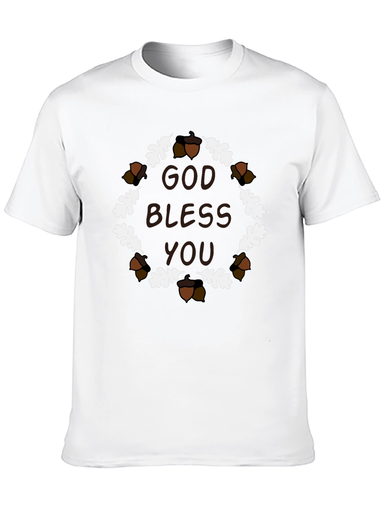 God Bless You Acorn Wreath T-Shirt