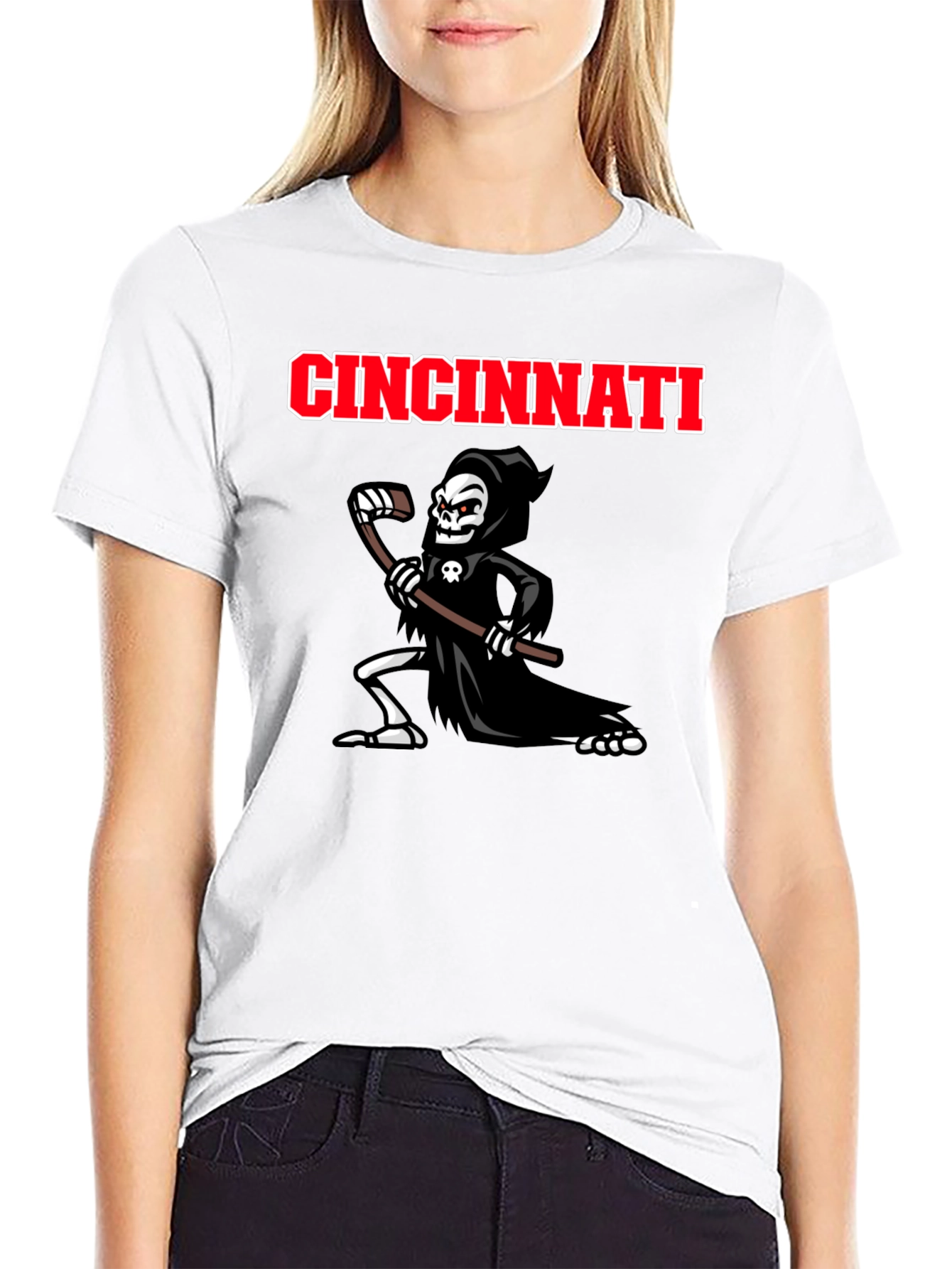 Cincinnati Hockey Grim Reaper T-Shirt