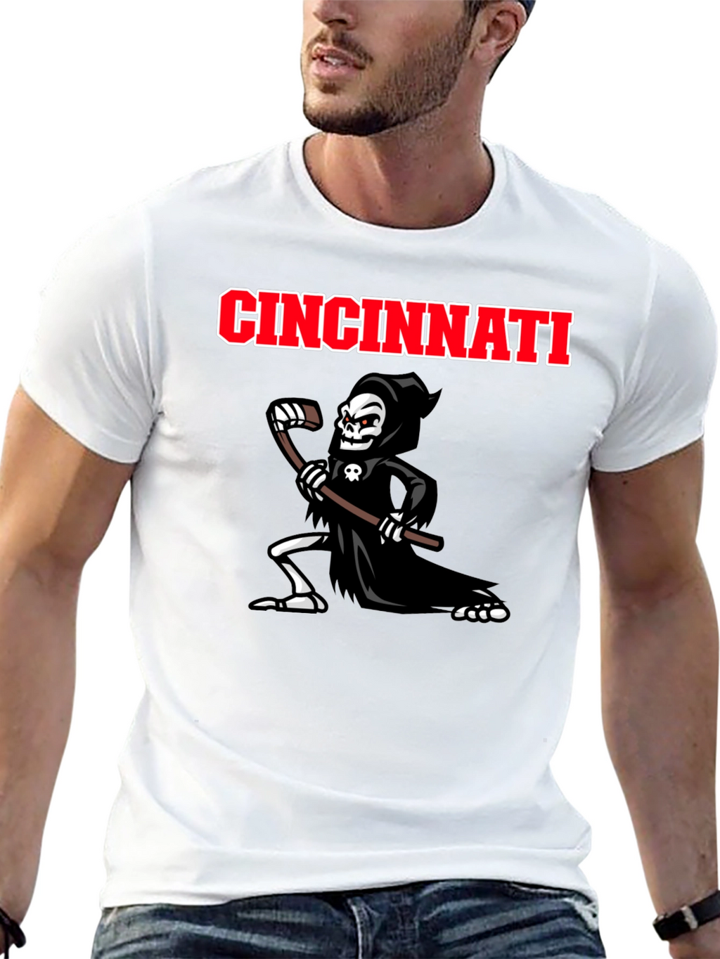 Cincinnati Hockey Grim Reaper T-Shirt