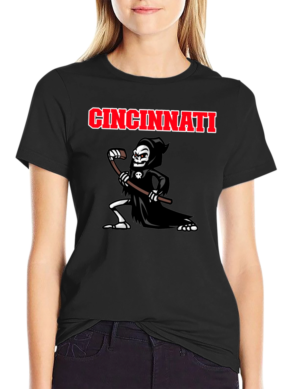 Cincinnati Hockey Grim Reaper T-Shirt