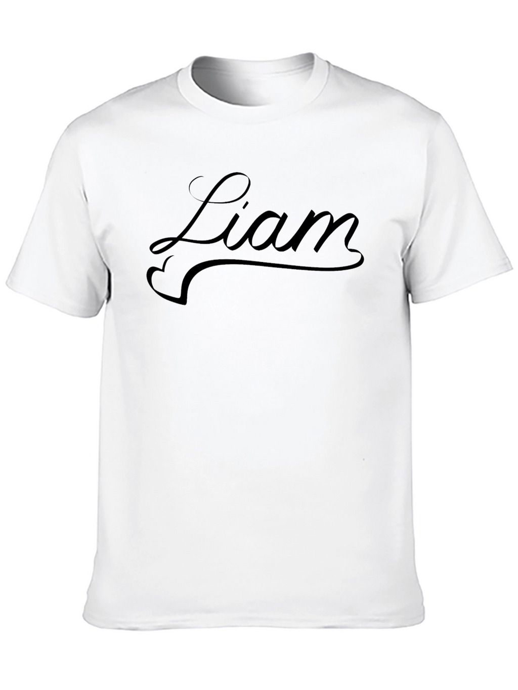 Liam Script Black T-Shirt - Stylish & Comfortable
