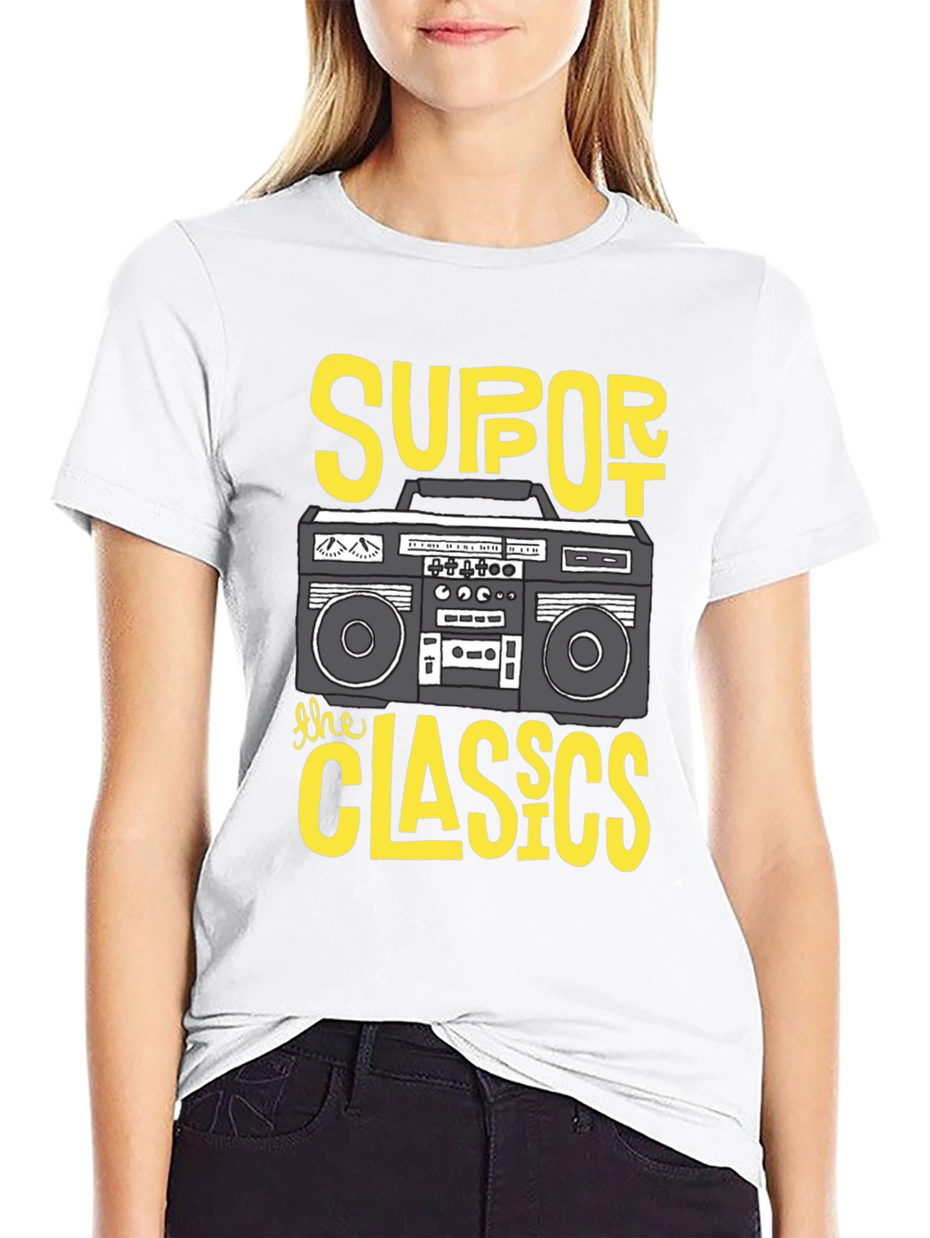 Retro Boombox Graphic T-Shirt - Classic Music Tee