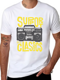 Retro Boombox Graphic T-Shirt - Classic Music Tee