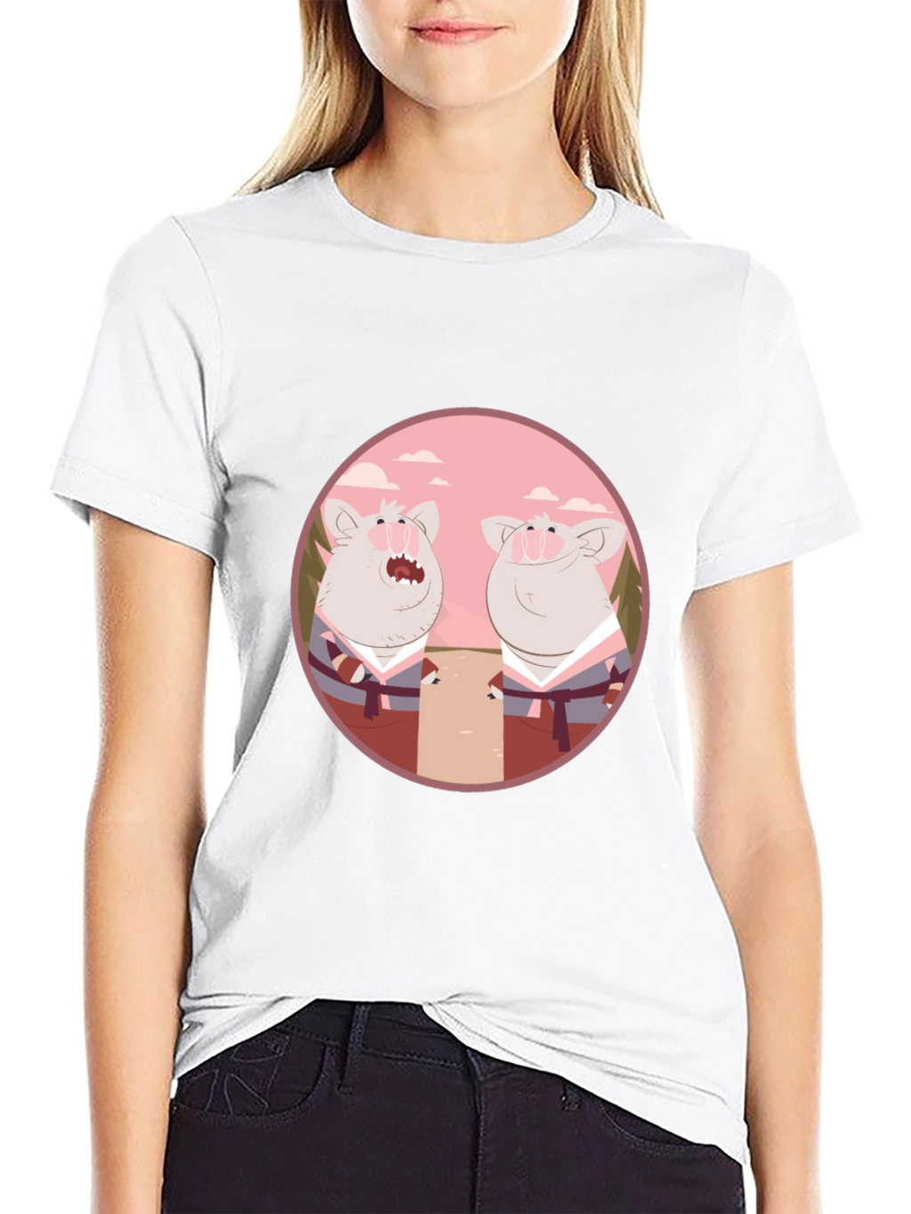 Funny Pig Karate T-Shirt