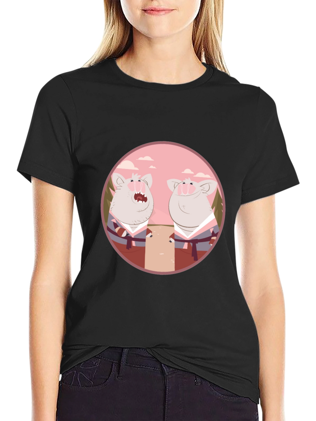 Funny Pig Karate T-Shirt