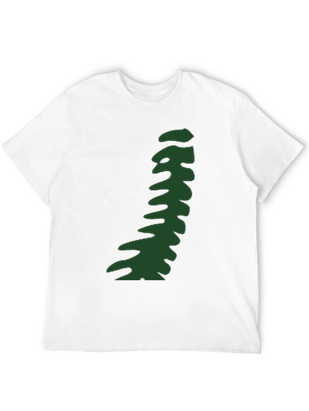 Abstract Green Pattern Black T-Shirt