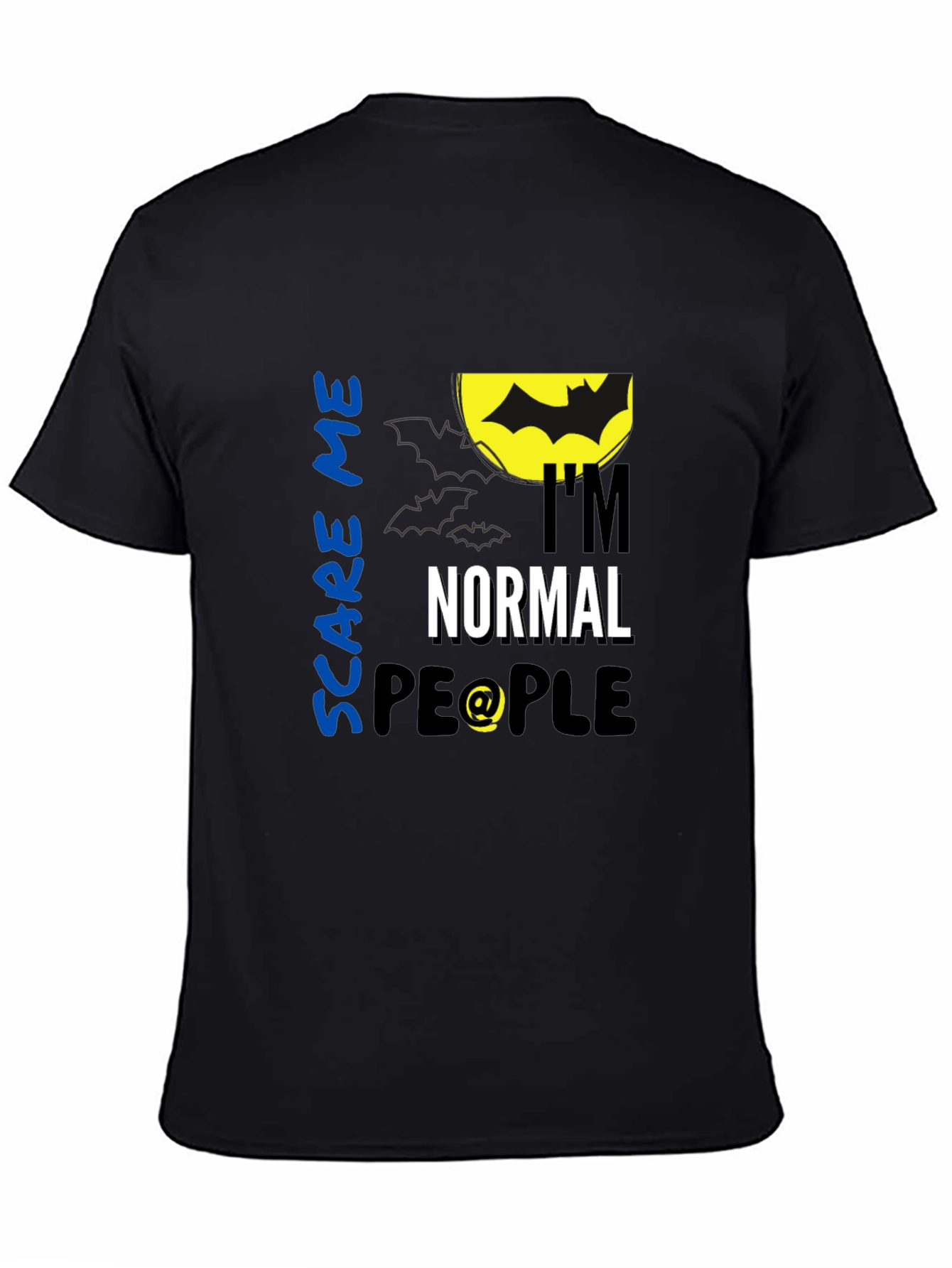 Scare Me Im Normal People Black T-Shirt