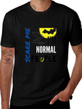 Scare Me Im Normal People Black T-Shirt