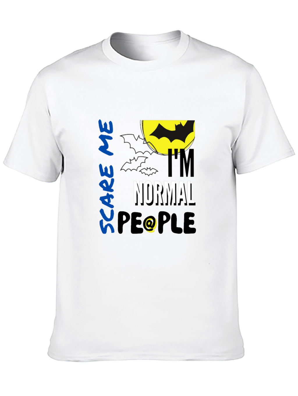 Scare Me Im Normal People Black T-Shirt