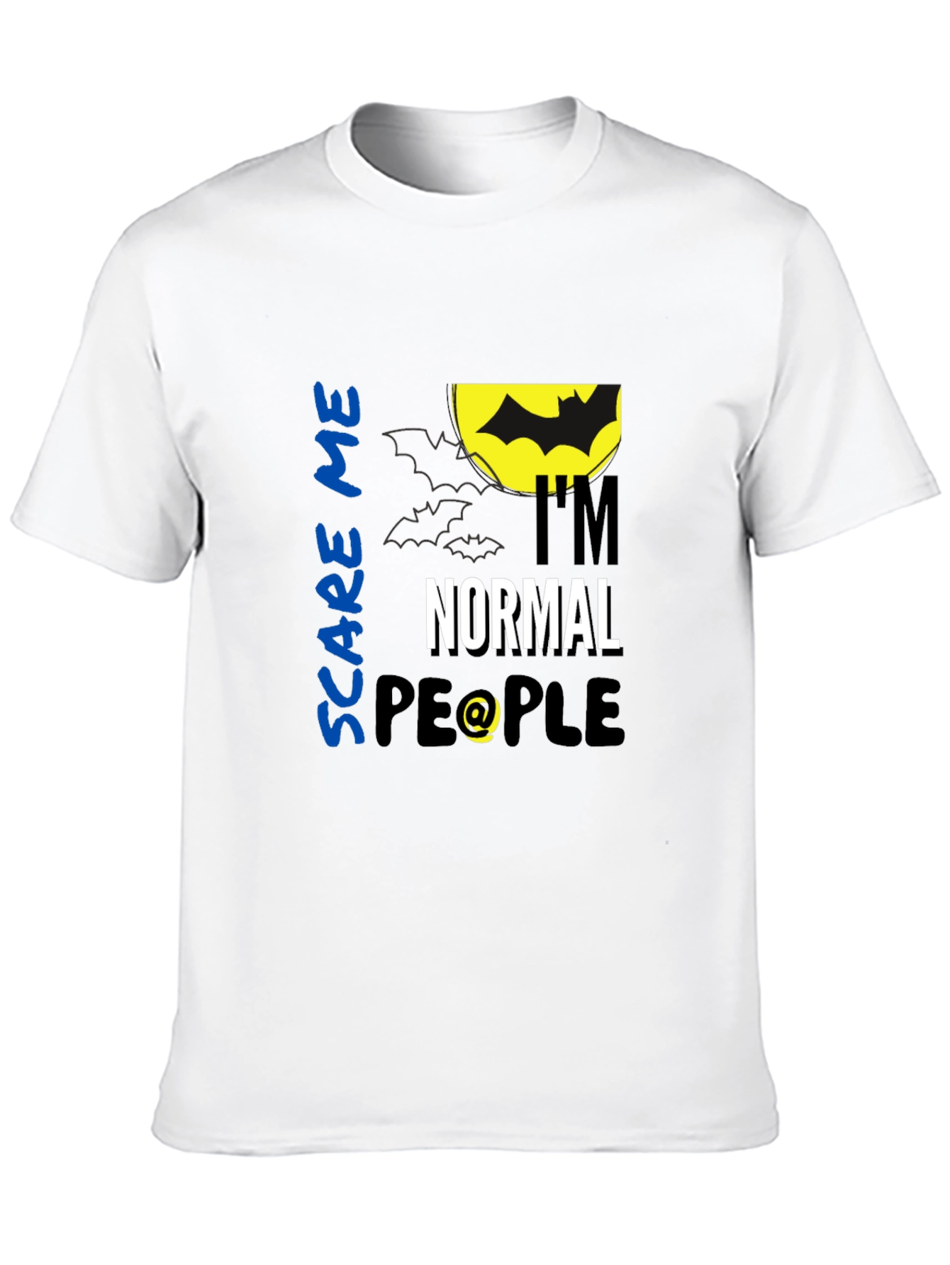 Scare Me Im Normal People Black T-Shirt