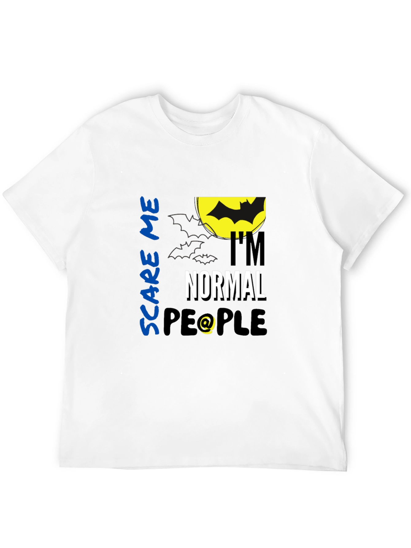 Scare Me Im Normal People Black T-Shirt