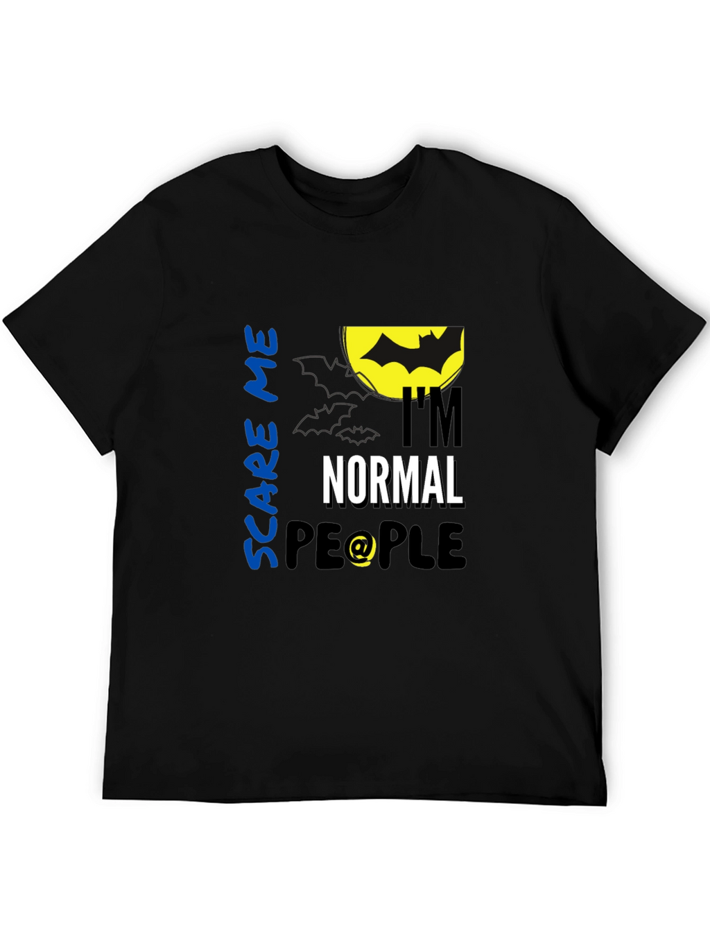 Scare Me Im Normal People Black T-Shirt